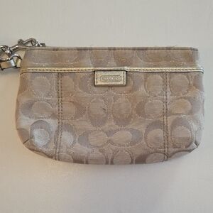 Coach Gold Signature Wristlet